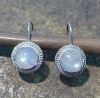 Mondstein Ohrhänger in Silber / Handgemacht