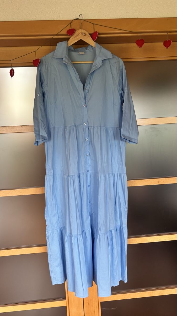 Vestiti: Robe d’été bleue en coton – Usato da Pomy venduto da Pomnath