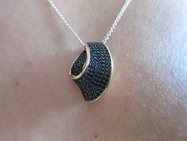 Kette mit Anhänger, Rosegold-vergoldet, 925 Silber