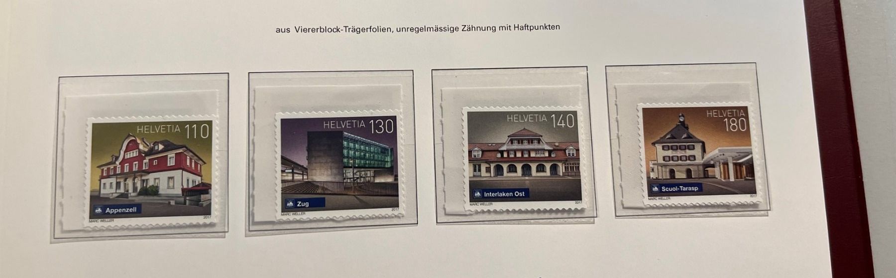 Tutti i francobolli: 2017 aus 4er Block / ET und postfrisch – Nuovo e nell'imballaggio originale da Arch venduto da seil819