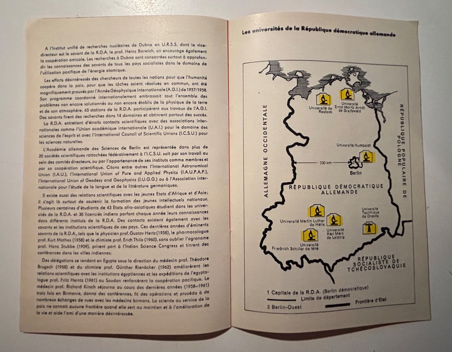 Documenti: La Science de la R.D.A. au service de la paix – Usato da Neuchâtel venduto da gefdeneuch 6