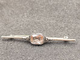 Art Deko 835er Silber Brosche mit schmuckstein um 1930j Top