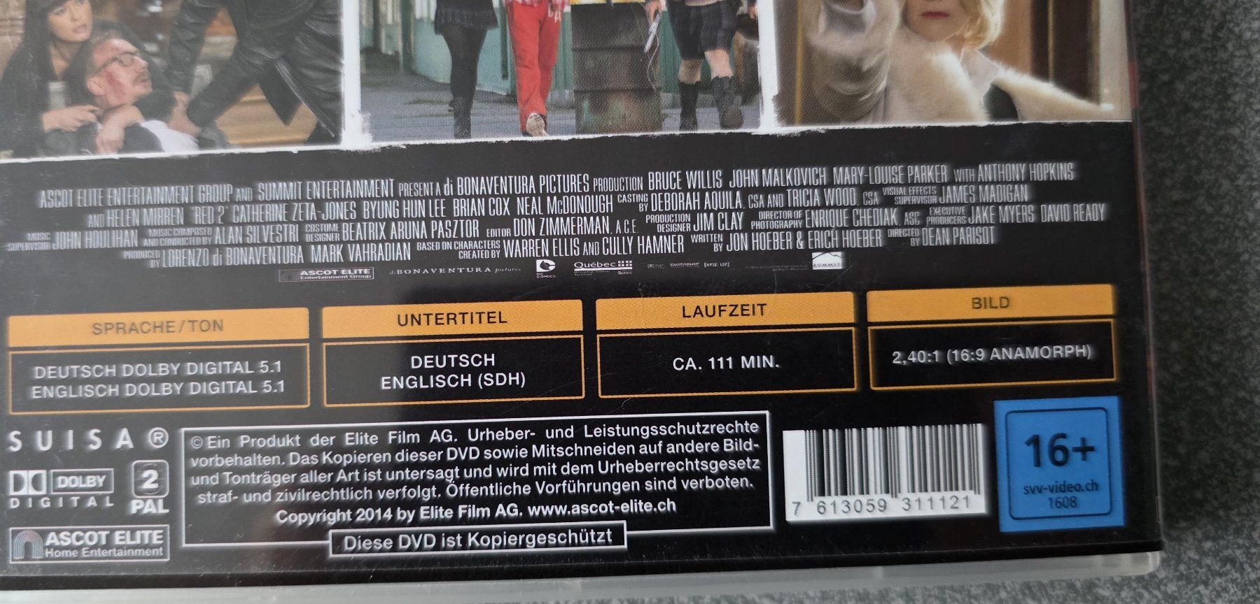Tous les DVDs: DVD RED 2 / Anthony Hopkins, Bruce Willis – D'occasion à Oetwil am See par fineli2 1