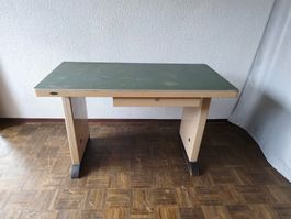 Vintage Tisch Arbeitstisch Metall Strafor Industriel Design