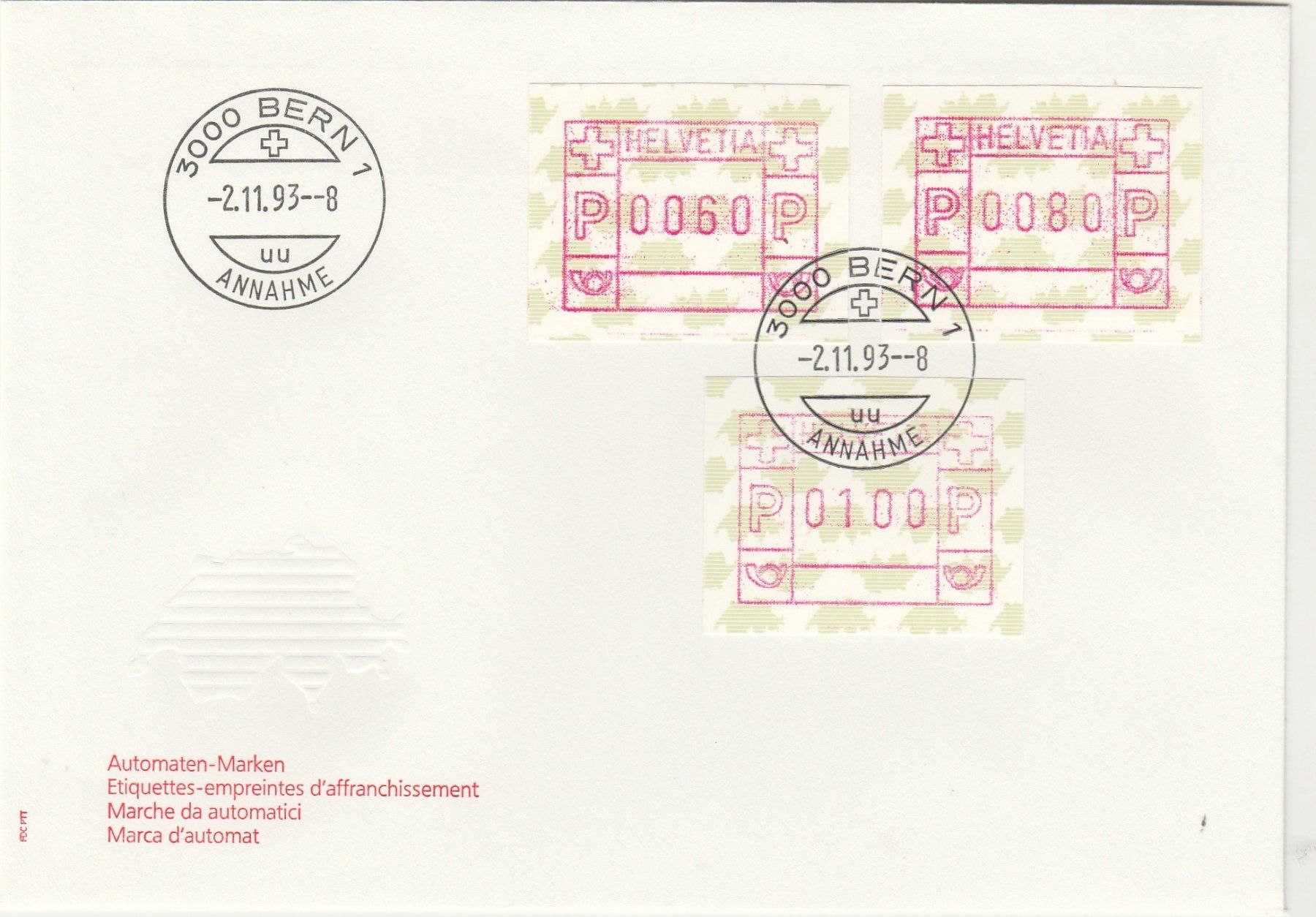 Alle Briefmarken: Versandstellensatzt auf FDC – Gebraucht aus Oberglatt ZH von Wiedmi6