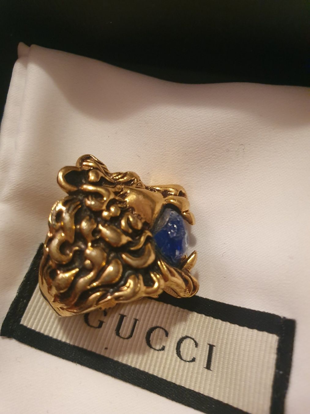 Gucci Anelli: GUCCI bague LION HEAD bleue – Usato da Le Grand-Saconnex venduto da Rgt87 1