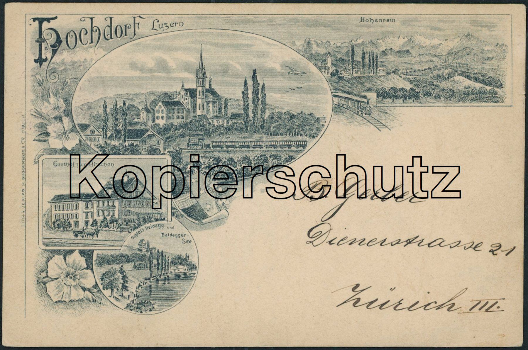 Cartoline postali: LU Hochdorf - Litho – Usato da Schindellegi venduto da Jonathan77