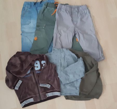 Baby Kleiderpaket. 3Hosen+2Jacke+1Pulli, Gr.80, 9-12 Monat