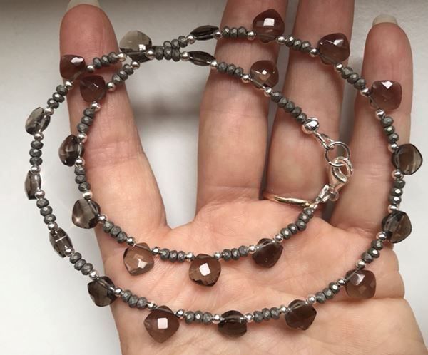 Catenine: Pyrit, Rauchquarz Collier Unikat – Nuovo (secondo la descrizione) da Basel venduto da Chili007 5