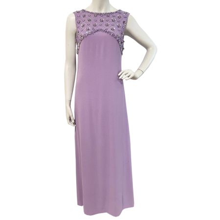 Abendkleid Gr. S Partykleid Seide lila modissa VINTAGE 1960s