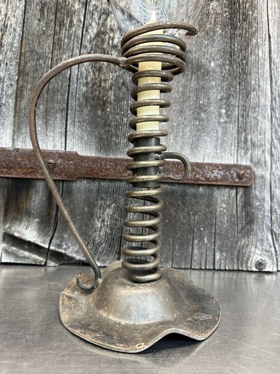 Kerzenständer: Rustikale Kerzenständer Lampe, Vintage, Metall – Gebraucht aus Schwende von weesli 1