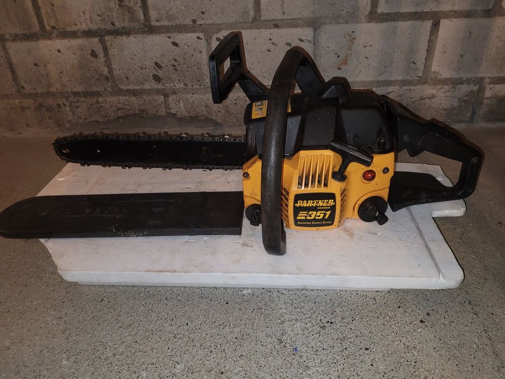 4 Sägeketten + Schwert Passend Für Partner 370 | 30cm 3/8LP 45TG 1,3mm