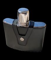 Taschenflasche Leder Metall  125ml