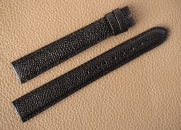 handmade Sellier Leder Uhrenband schwarz 16mm NOS extralang