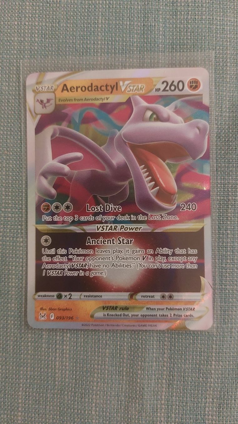 Pokémon Carte collezionabili: Aerodactyl Vstar Lost Origin – Nuovo (secondo la descrizione) da Bellinzona venduto da Pagur
