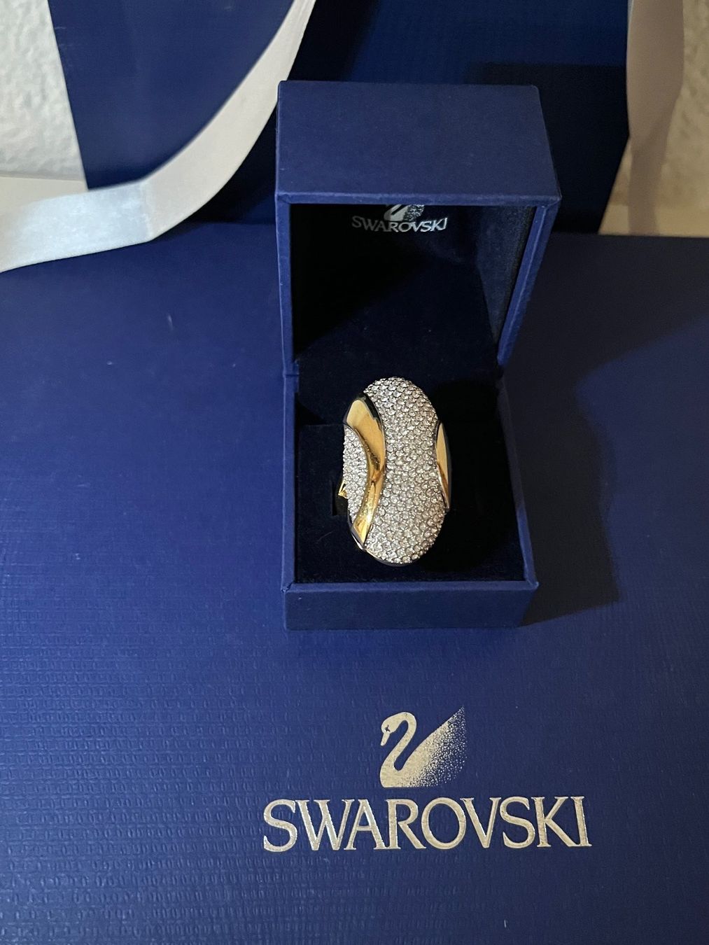 Swarovski Anelli: Swarovski statement Ring Gr 58 – Usato da Kirchleerau venduto da Dalmi220 1