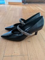 Catwalk Pumps schwarz mit Steinchen Grösse 39 