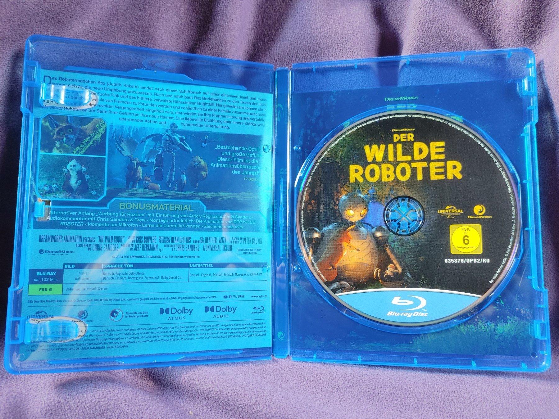 Alle DVDs: Der Wilde Roboter - Dreamworks - Blu Ray – Gebraucht aus Ibach von FinrodTaralom 2