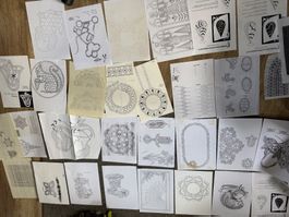 33 Knüpfen  - Klöppel und gemischte Klöppel Schriften Briefe
