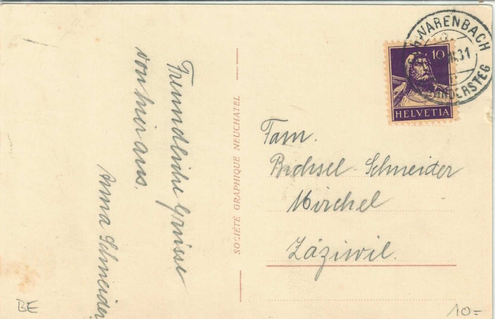 Ansichtskarten: Gemmi - Hotel Schwarenbach – Gebraucht aus Ettingen von Kartenplanet 1