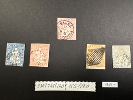 1854-1862 5 Tolle Struebli 23G+24G+24D+25G+27D