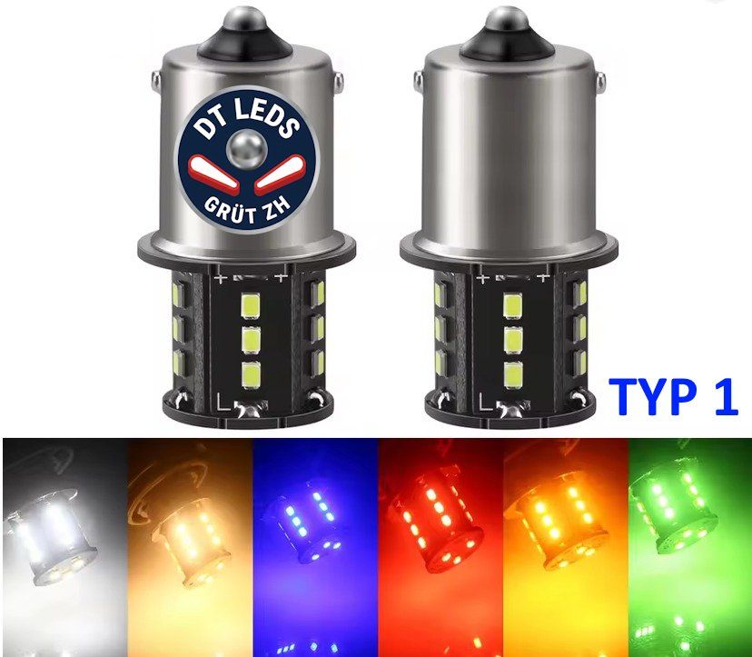Flipperkästen: 5 X Flipper Flashers BA15S - Verschidene Farben! – Neu und originalverpackt aus Grüt (Gossau ZH) von Seelan 5