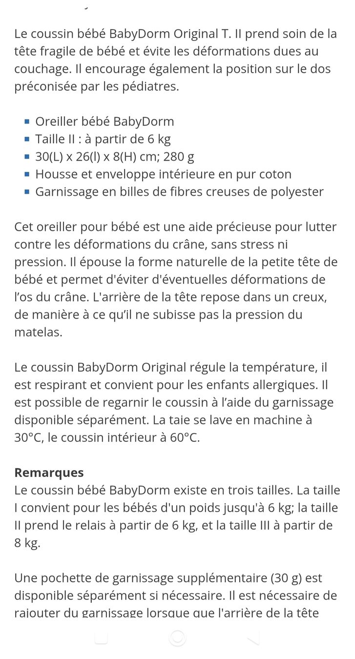 Coussins: Coussin Babydorm – Neuf (Voir description) à Martigny par Seuph02 3