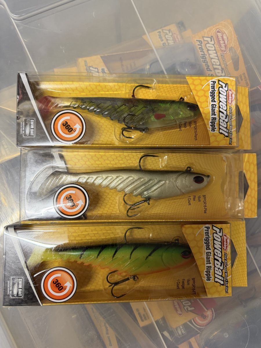 Köder: Lotre de pêche Berkeley Powerbait Giant Ripple 3x – Neu und originalverpackt aus Preverenges von Jojoa35 1