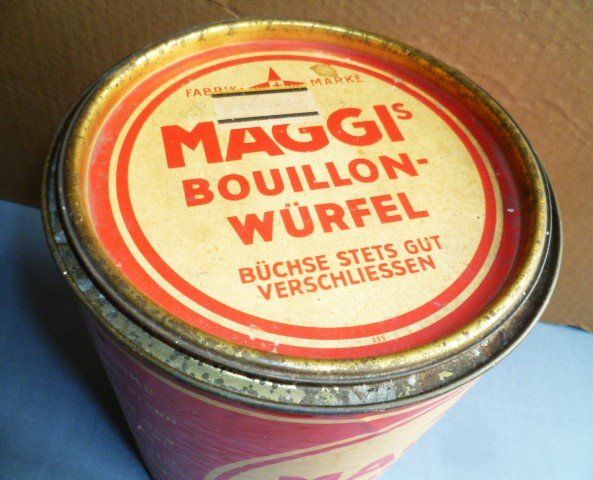 Contenitori & Simili: Blechdose MAGGI'S BOUILLON WÜRFEL 23 cm hoch – Usato da Effretikon venduto da Heimstudio 4