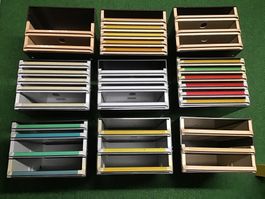9 Vintage Briefablagen / Schubladen, Verkauf gem. Foto