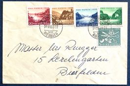 1956  - Pro Patria Satzbrief / Zürich - Birsfelden ( BL )