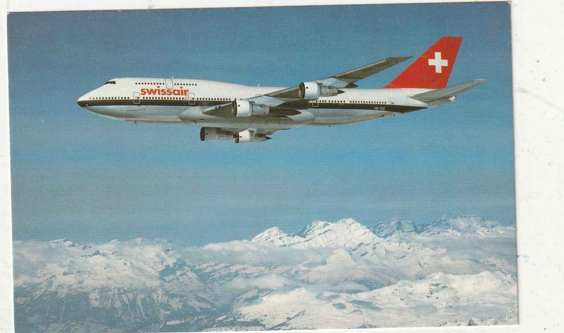 Cartoline postali: Swissair Boeng 747 – Usato da Lumbrein venduto da made02