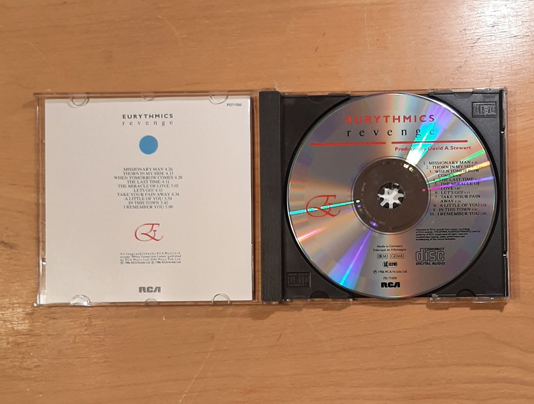 CDs: Eurythmics - Revenge, UK Pop CD Abum 1986 – Gebraucht aus Schönenberg TG von Gregolino76 2