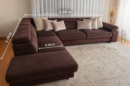 Ecksofa in braun