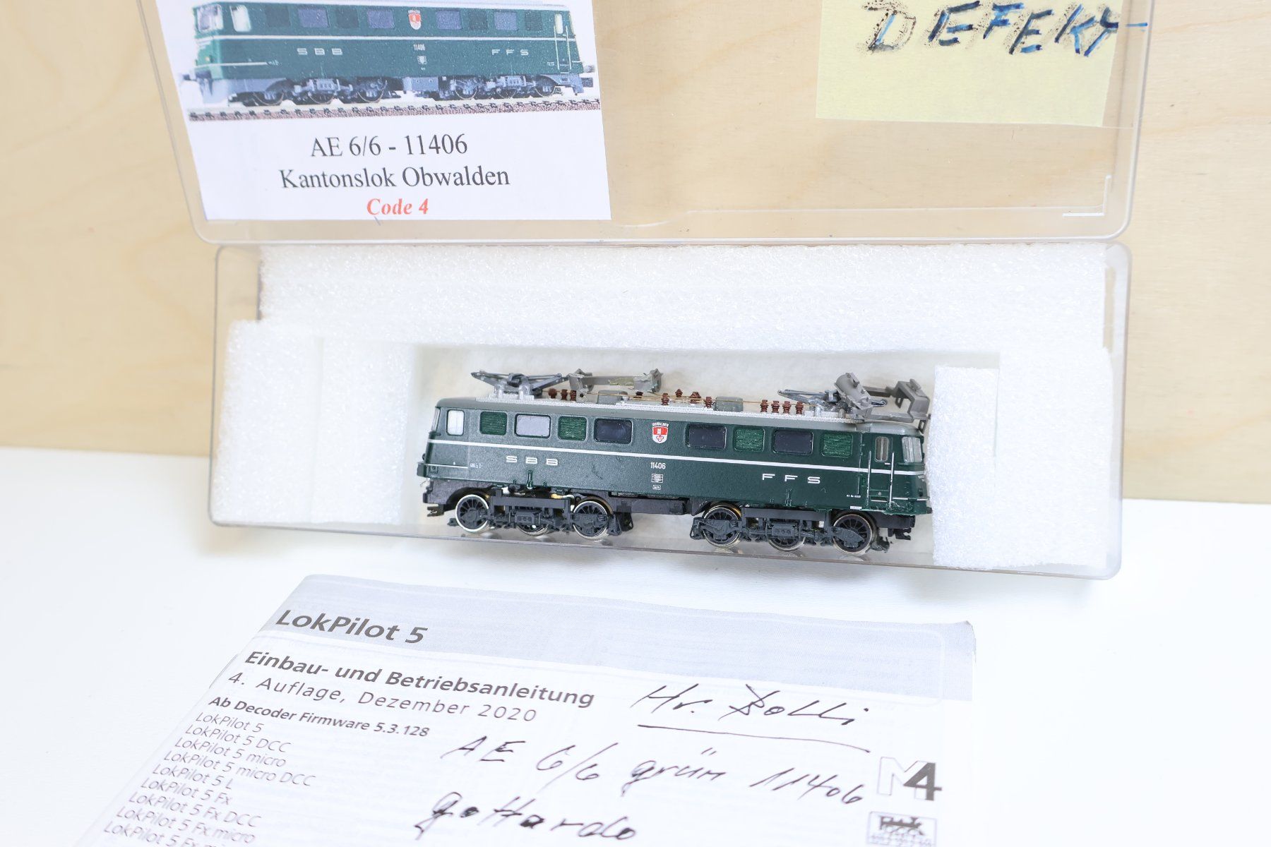 Trix Modellini di ferrovie: Minitrix SBB Ae 6/6 E-Lok "Obwalden"- ESU V5 Digital Spur N – Difettoso da Winterthur venduto da Monstera 3