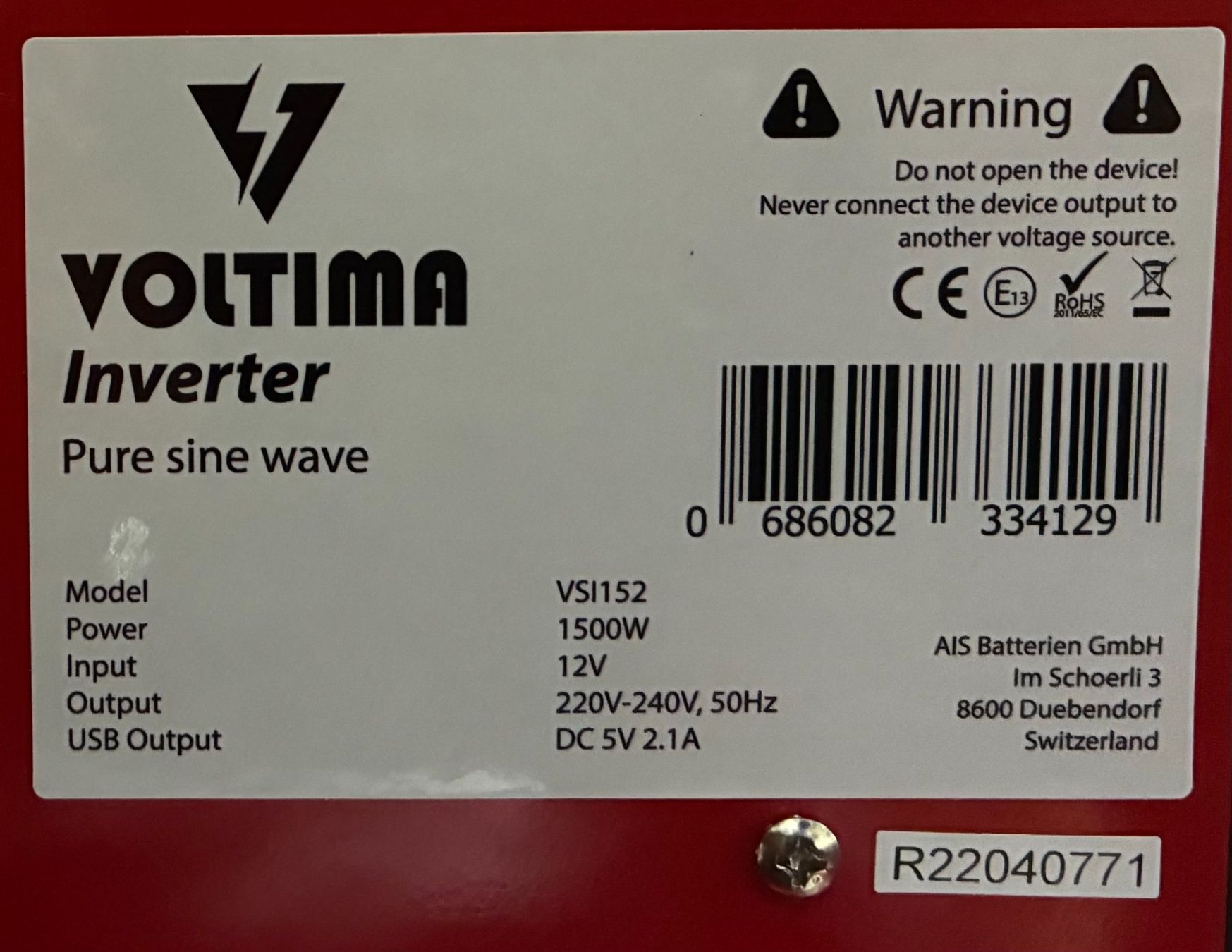 Inverter: Wechselrichter 12V/230V – Usato da Vilters venduto da bog_m9sp