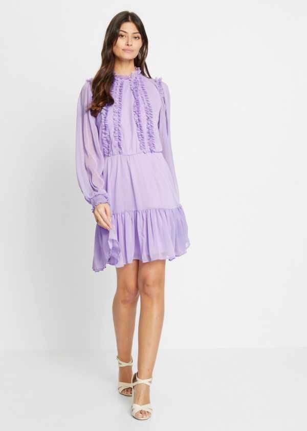 Vestiti: Wunderschönes Chiffonkleid Damen Kleid Hellviolett gr.42 Neu – Nuovo (secondo la descrizione) da Frauenfeld venduto da Vanityroom 2