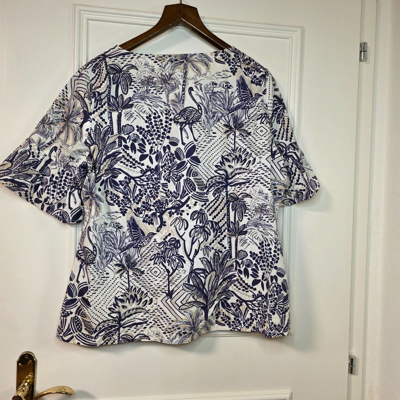 Alba Moda Camicette: Alba Moda Bluse 40/42, Baumwolle, modernes Muster – Usato da Wald ZH venduto da CapLux 2