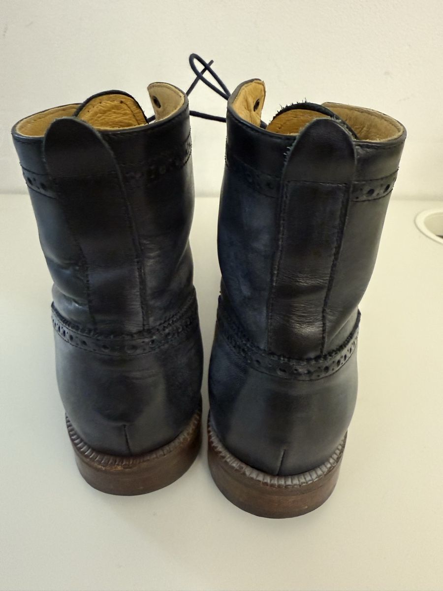 Scarpe da uomo: Lederschuhe Boots Gr. 41, Blau Grau – Nuovo (secondo la descrizione) da Mettmenstetten venduto da _4_YOU_ 1