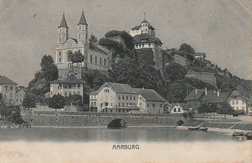 Cartoline postali: Aarburg, Kirche - Festung, ca. 1915 – Usato da Aarburg venduto da Aare10