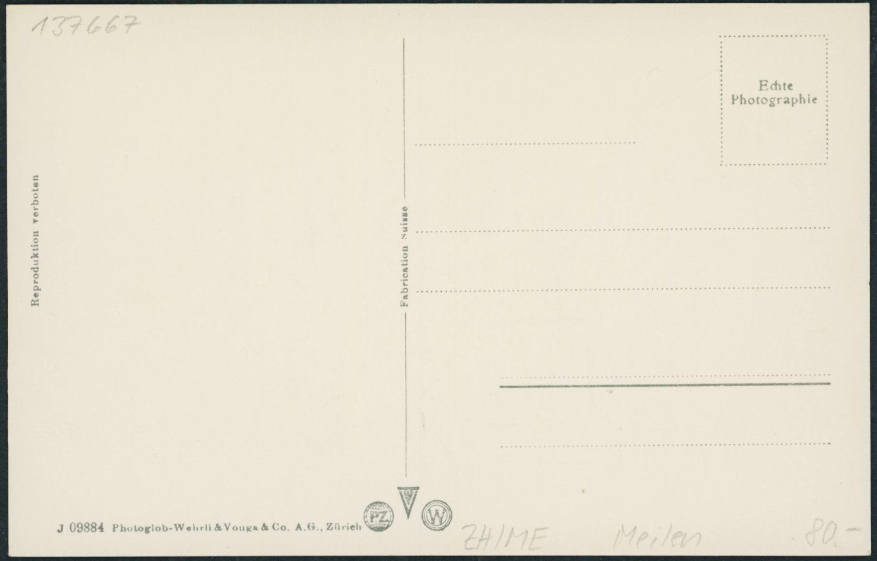 Cartoline postali: ZH Meilen – Nuovo (secondo la descrizione) da Schindellegi venduto da dolpitz 1