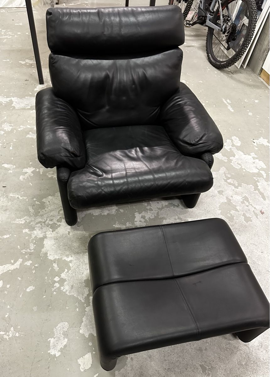 B&B Italia Poltrone: Ledersessel / Fauteuil schwarz – Usato da Chur venduto da Sim7000