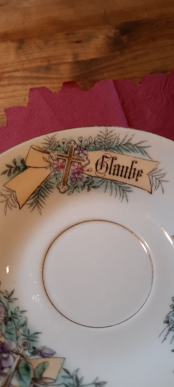 Tassen: Antike Hochzeitstasse/-Teller mit Inschriften – Gebraucht aus Busswil BE von balu37 6