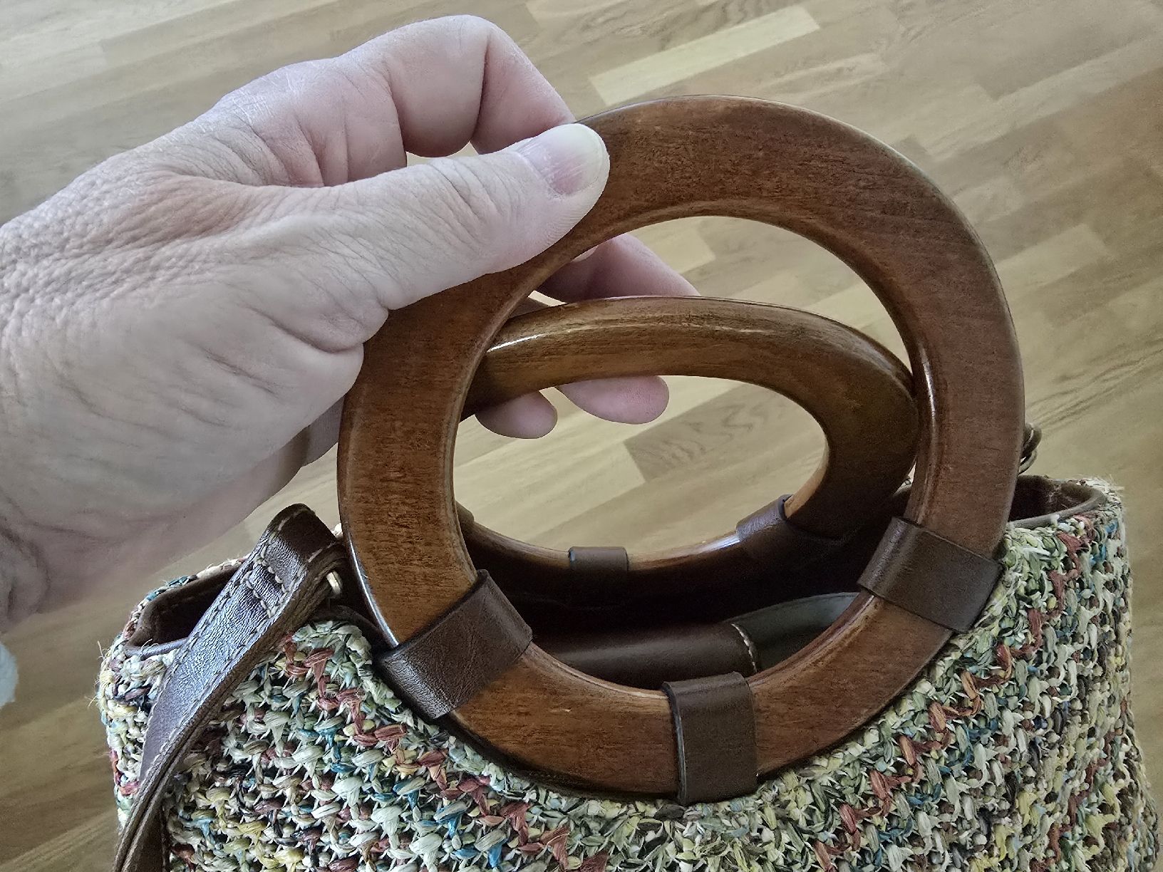 Taschen für Damen: Sac à main ROSETTI, anses bois, coloré – Neu (gemäss Beschreibung) aus BERN von froggyinternationale 6