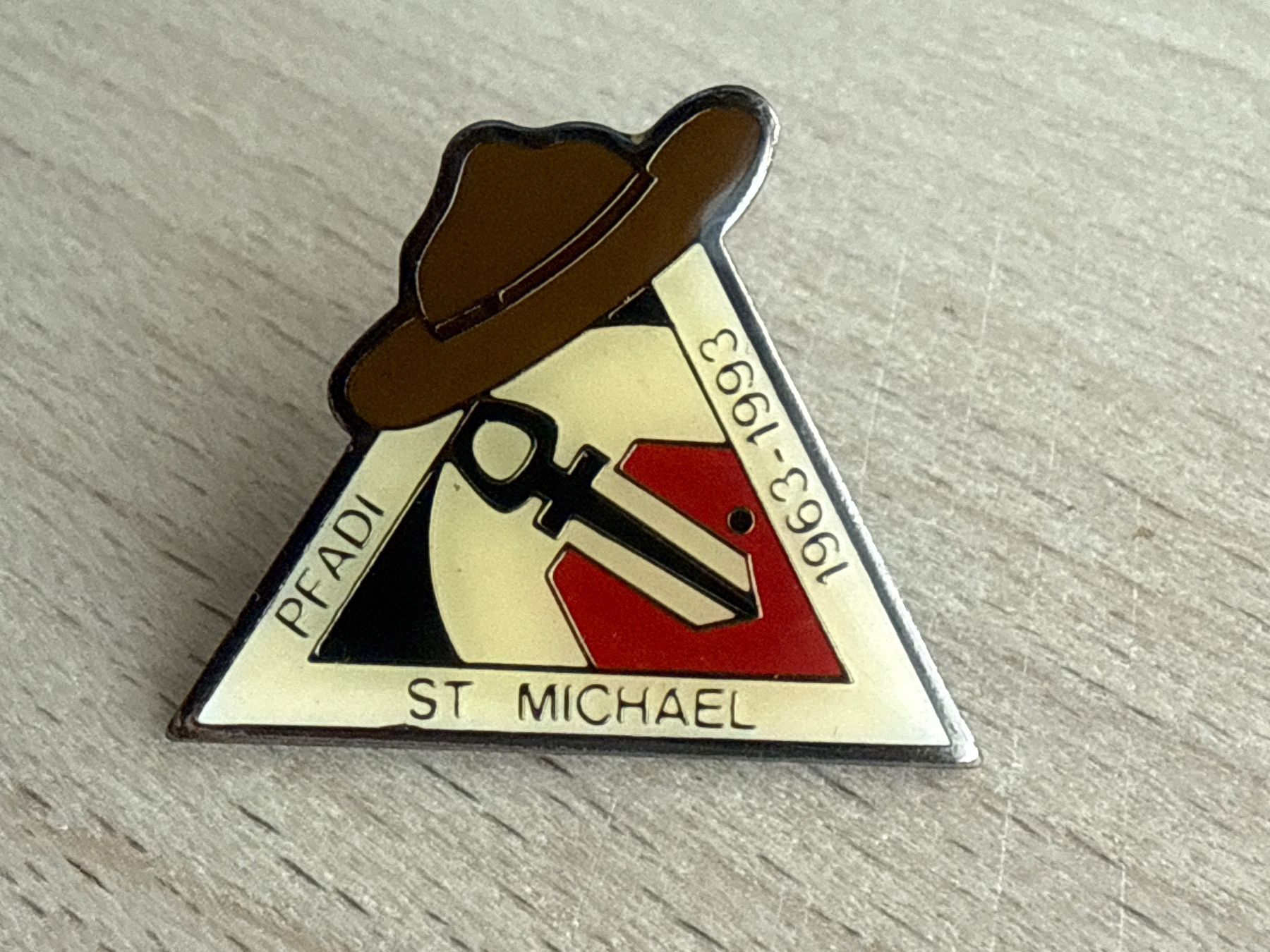 Placchette & Badge: Pin PFADI ST MICHAEL 1963-1993 – Usato da Glattbrugg venduto da Schweigmatt