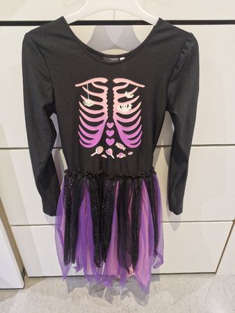 H&M Halloween/Fasnacht Kleid Skelett Gr. 134/140