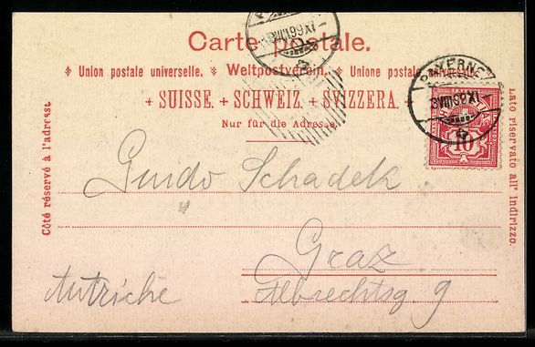 Cartoline postali: AK Payerne, Grand' rue, 1899 – Usato da Berlin venduto da bartko-reher 1