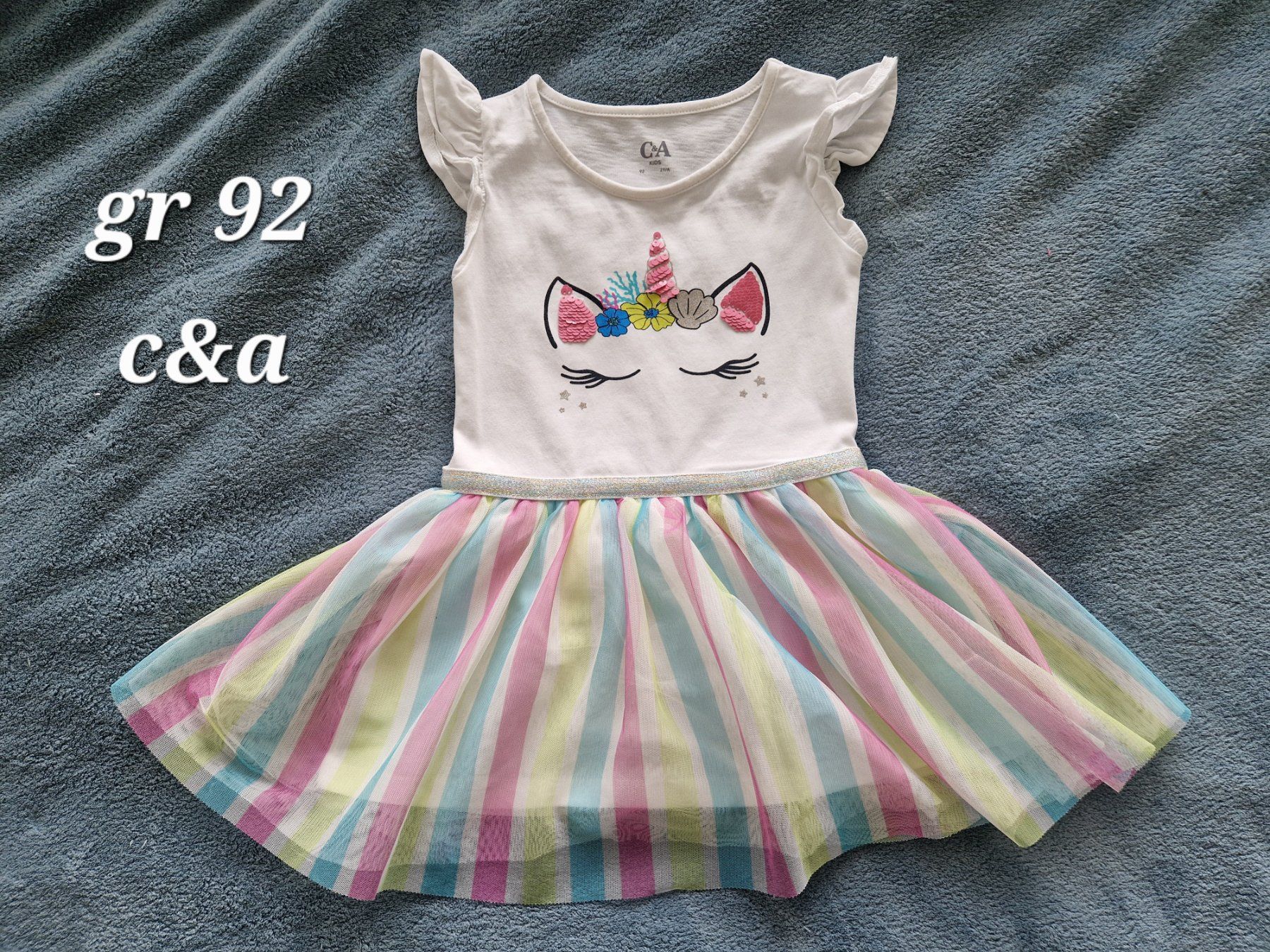 C&A Vestiti & Gonne: Kleid grösse 92 Einhorn – Usato da Heimberg venduto da Eleanor20