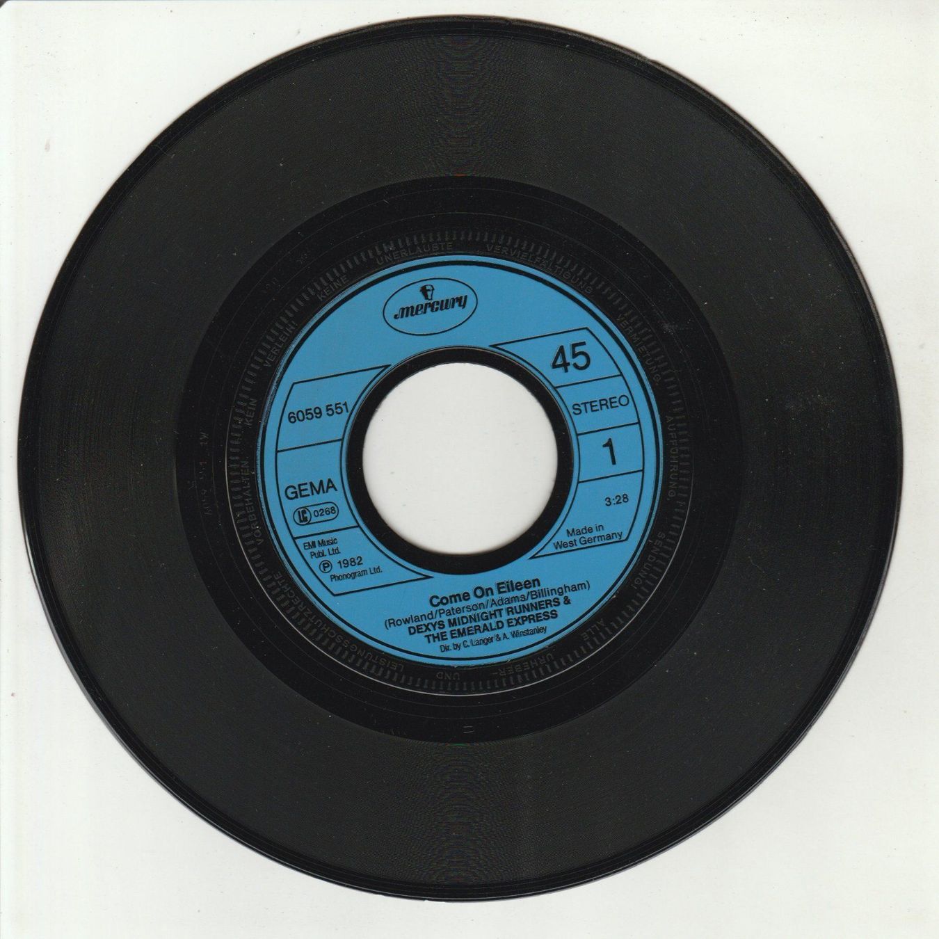 Dischi in vinile: Dexys Midnight Runners - Come on Eileen 7" Vinyl 1982 – Usato da Tübach venduto da JamesStone 2
