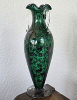 Wunderschöne Murano-Glasvase mit floraler Silberauflage TOP